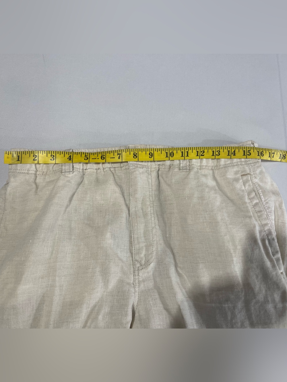 Tommy Bahama Relax Men’s Ivory Cream 100% Linen Drawstring Medium Pants - Picture 10 of 13